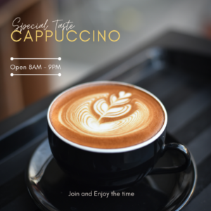 black simple minimalist coffee shop banner - instagram post